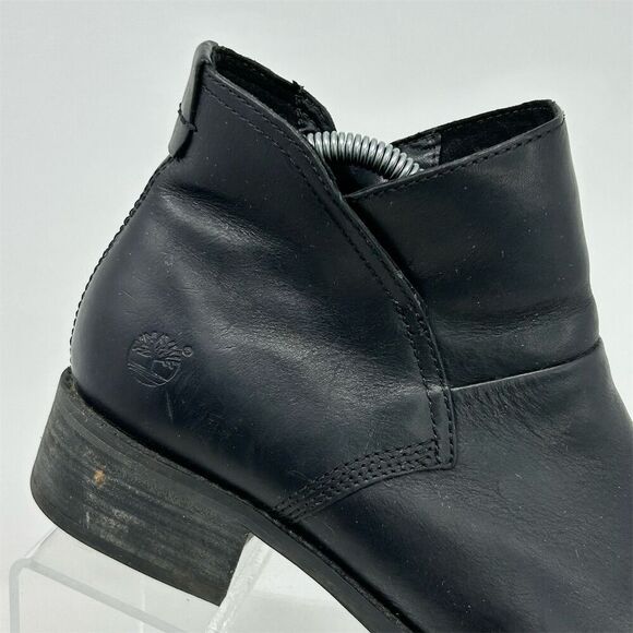 Timberland Ortholite Black Leather Chelsea Ankle Boots Size 9 Casual Fall - Picture 2 of 13